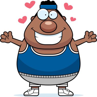 Çizgi film spor salonu kucaklama