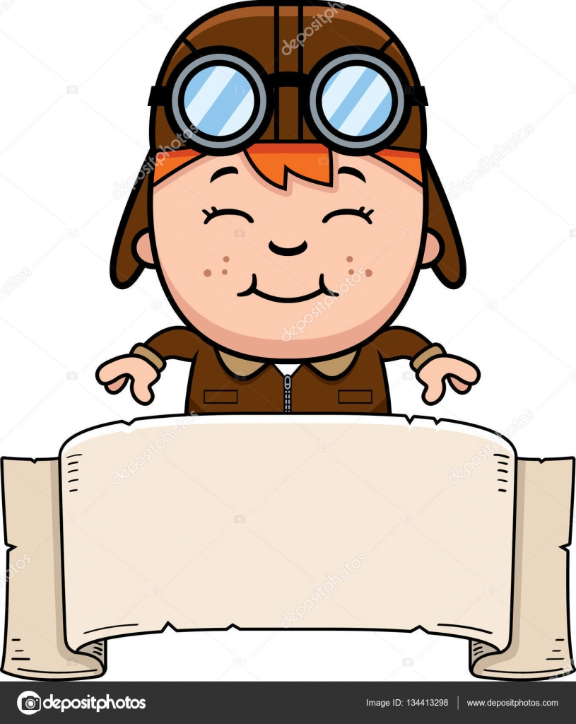 Мультфильм "Пилот" Векторное Изображение ©cthoman 134413298