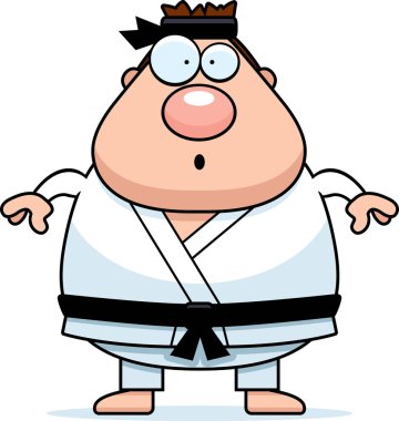 Sürpriz karikatür Karate Man