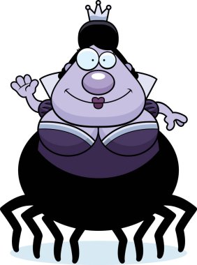 Çizgi film örümcek Kraliçe sallayarak