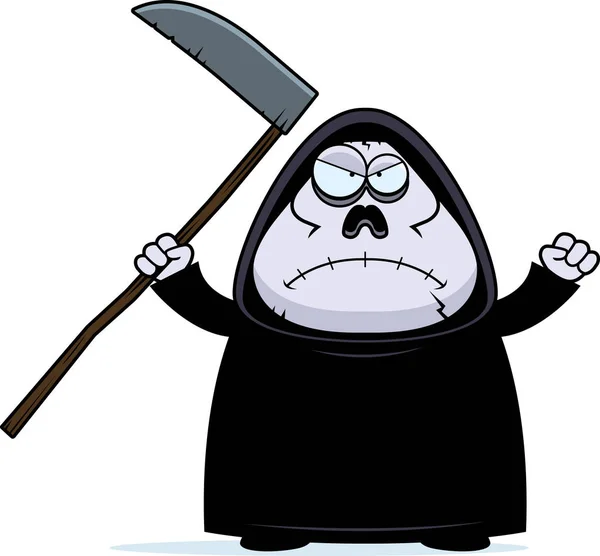 Angry Cartoon Grim Reaper — Stock Vector