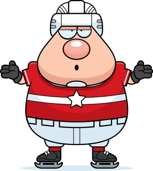 Karışık çizgi film hokey oyuncusu