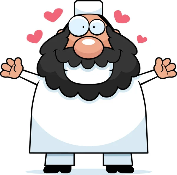 Dessin animé câlin musulman — Image vectorielle