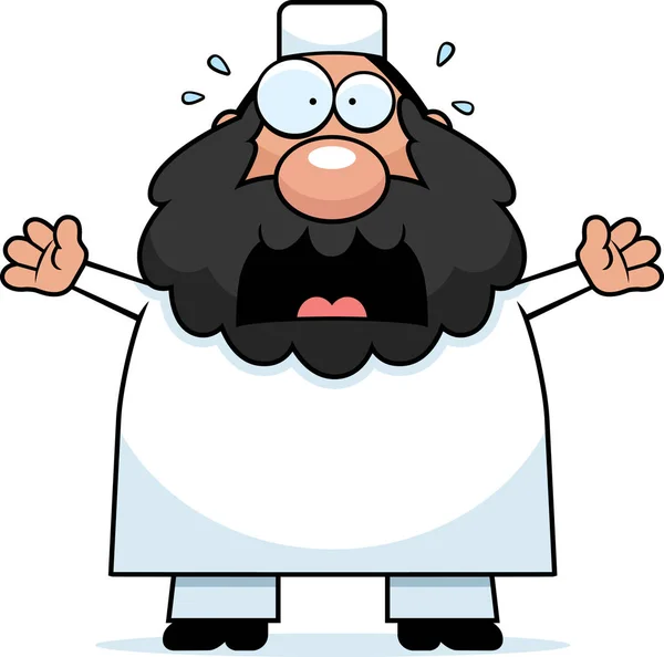 Caricature effrayée musulmane — Image vectorielle