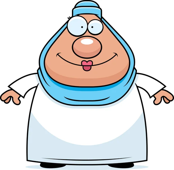 Gülümseyen karikatür Müslüman