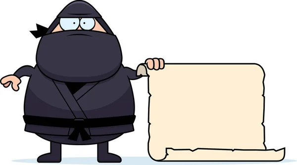 Cartone animato segno ninja — Vettoriale Stock