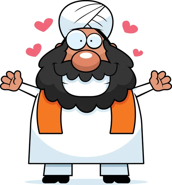 Cartoon Sikh Abbraccio — Vettoriale Stock