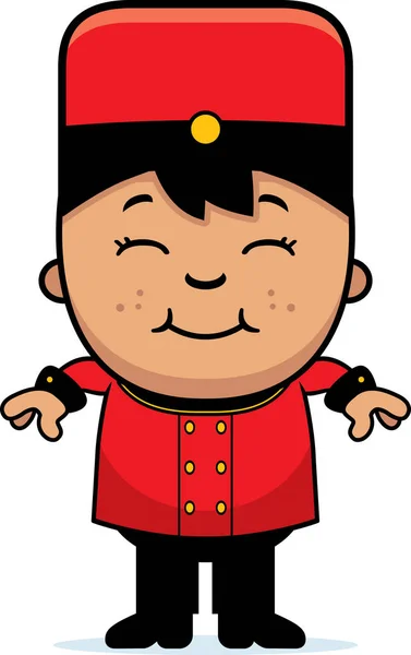 Smiling Cartoon Bellhop — Stock Vector