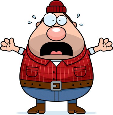 Korkmuş karikatür oduncu