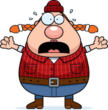 Korkmuş karikatür oduncu