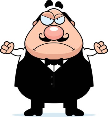 Kızgın çizgi film garson