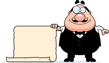 Çizgi film garson işareti