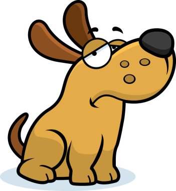 Üzgün karikatür köpek