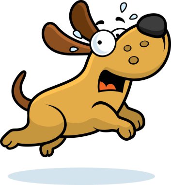 Korkmuş karikatür köpek