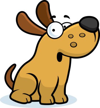 Sürpriz karikatür köpek
