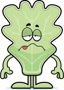 Hasta karikatür marul yaprağı