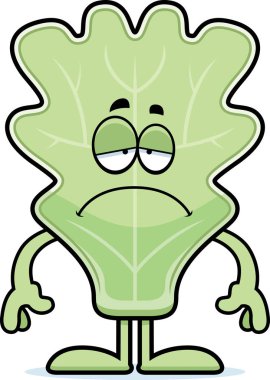 Üzgün çizgi film marul yaprağı