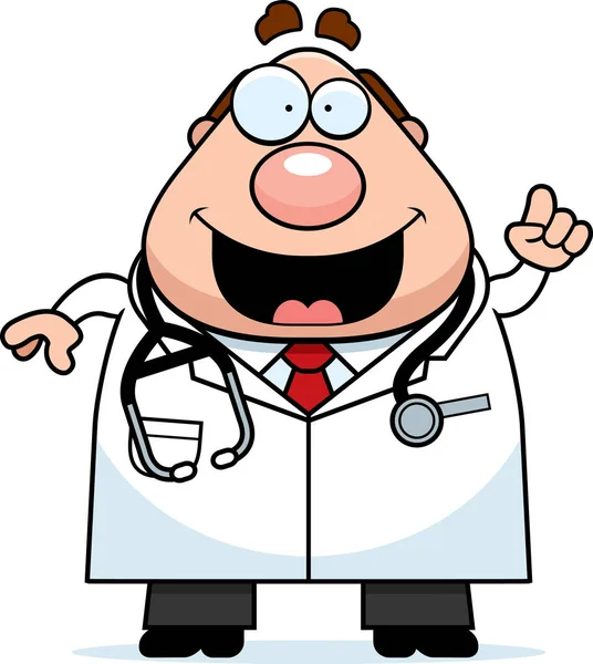 Cartoon Doctor Idea - Stok Vektor
