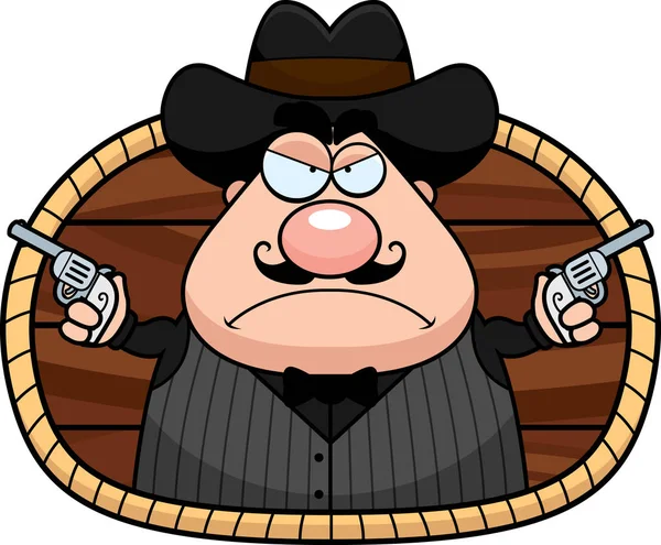 Cartoon Gunfighter signe — Image vectorielle