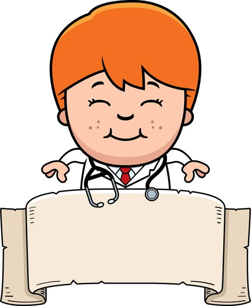 Banner medico bambino cartone animato — Vettoriale Stock