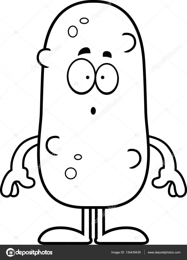 Surprised Cartoon Pickle Stock Vector C Cthoman 134439430