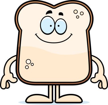 Mutlu karikatür ekmek