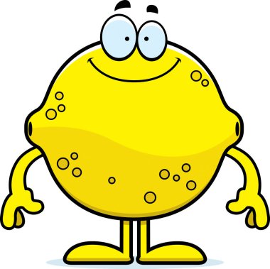 Mutlu karikatür limon