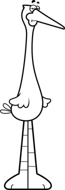 Ciddi karikatür leylek