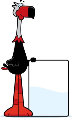 Çizgi film terör kuş işareti