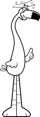 Sarhoş karikatür Flamingo