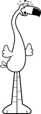 Korkmuş karikatür Flamingo