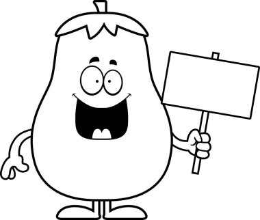 Karikatür patlıcan işareti