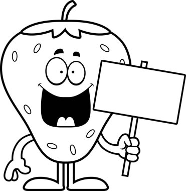 Çizgi film çilek işareti