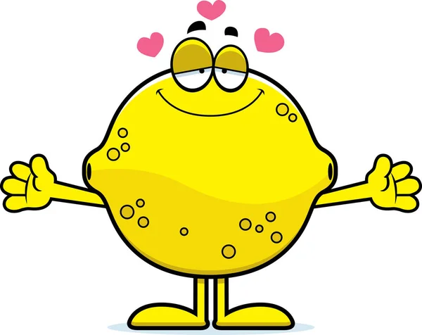 卡通柠檬拥抱 — 图库矢量图片
