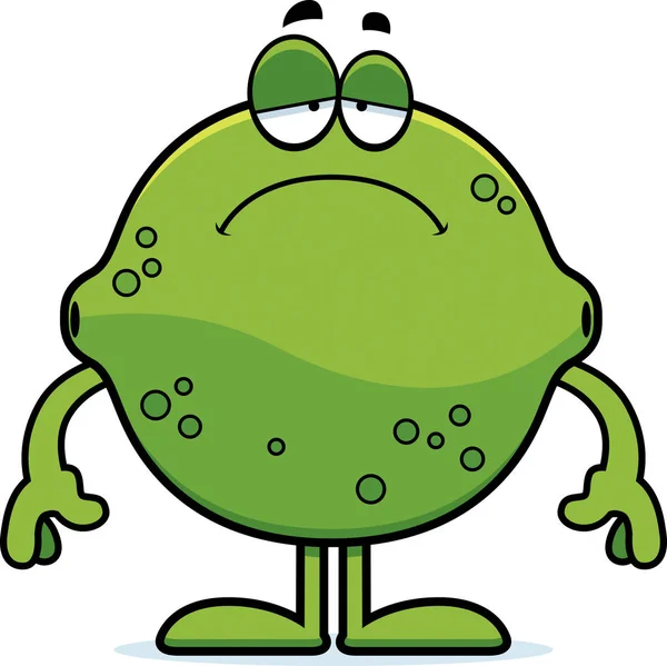 Sad Cartoon Lime — Stock Vector