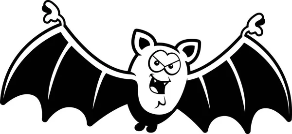 만화 불길 한 박쥐 — 스톡 벡터