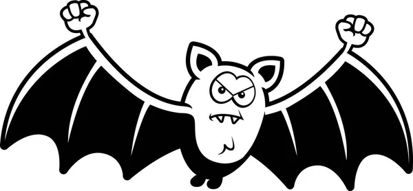 Desenhos animados irritado morcego —  Vetores de Stock