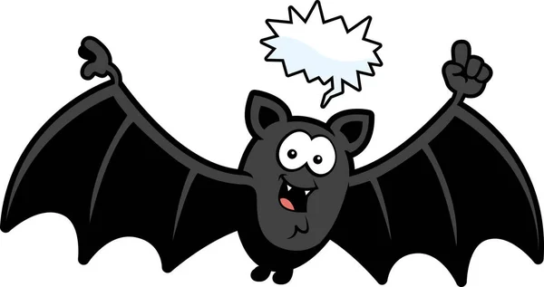 Dessin animé chauve-souris parler — Image vectorielle