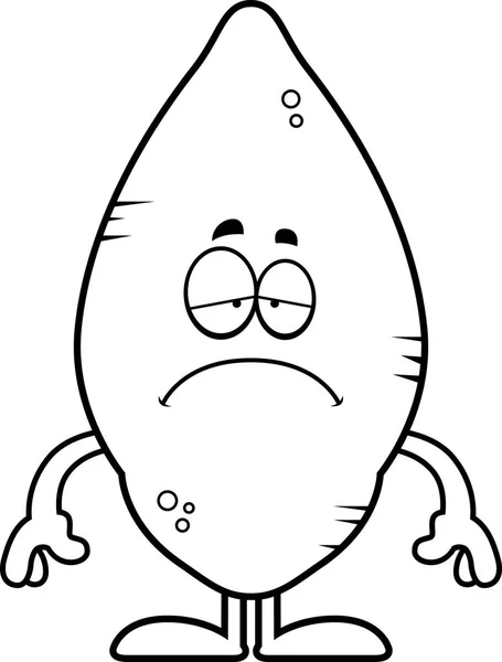悲伤的卡通甘薯 — 图库矢量图片