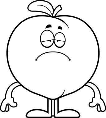 Üzgün çizgi film şeftali