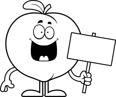 Karikatür şeftali işareti