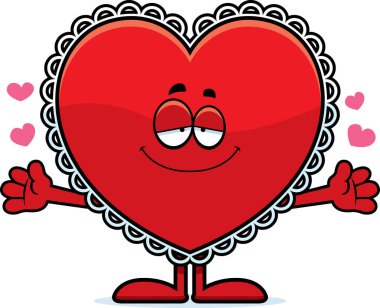 Çizgi film Sevgililer kucaklama