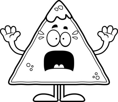 Korkmuş karikatür cips ve Salsa