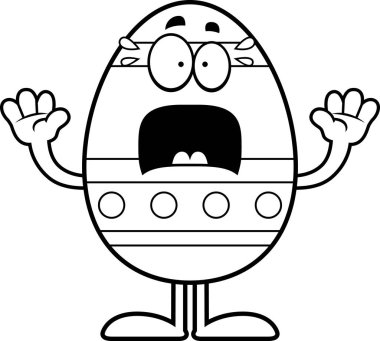 Korkmuş karikatür Paskalya yortusu yumurta