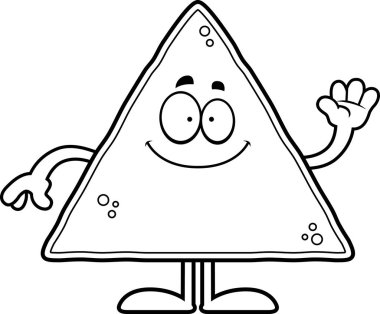 Karikatür Tortilla fiş sallayarak