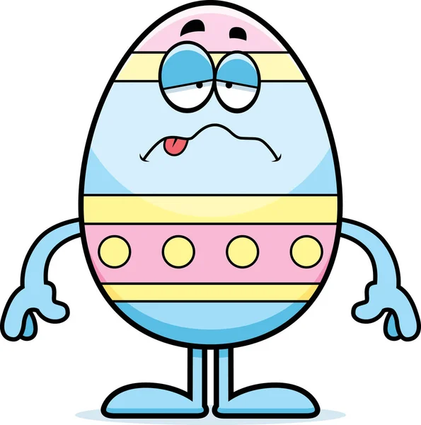 Zieke Cartoon Easter Egg — Stockvector