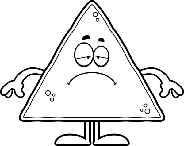 Smutná karikatura Tortilla čip — Stockový vektor