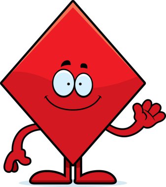 Çizgi film elmas sallayarak