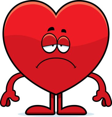 Üzgün çizgi film kalp