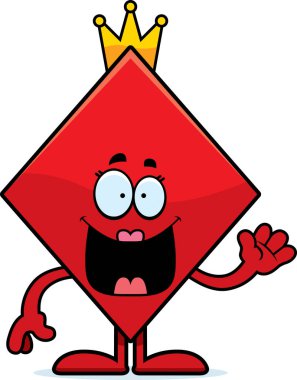 Çizgi film Kraliçe elmas sallayarak